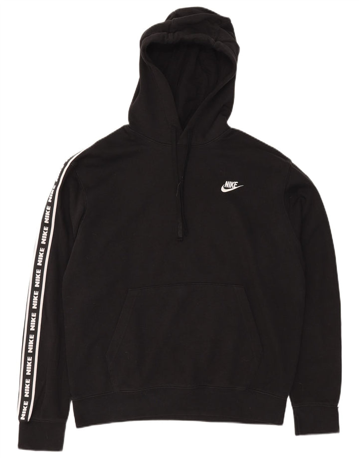 Pulover Nike Grafic pentru bărbați, bumbac mediu negru