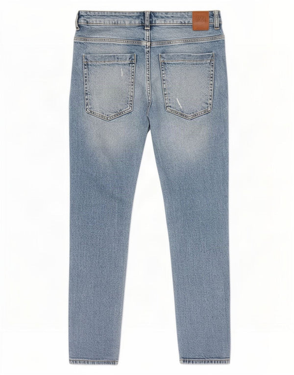Blugi slim pentru femei Distressed Zara EU 36 XS W26 L27 Bumbac albastru
