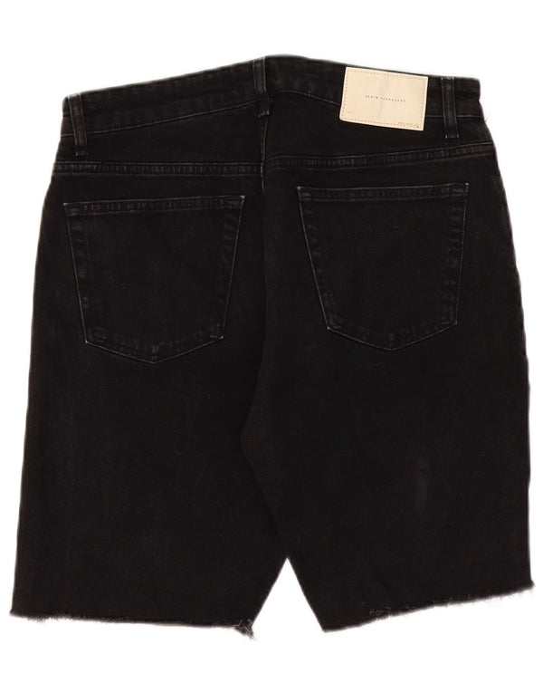 Pantaloni scurți din denim pentru bărbați Zara EU 42 Large W32 Black