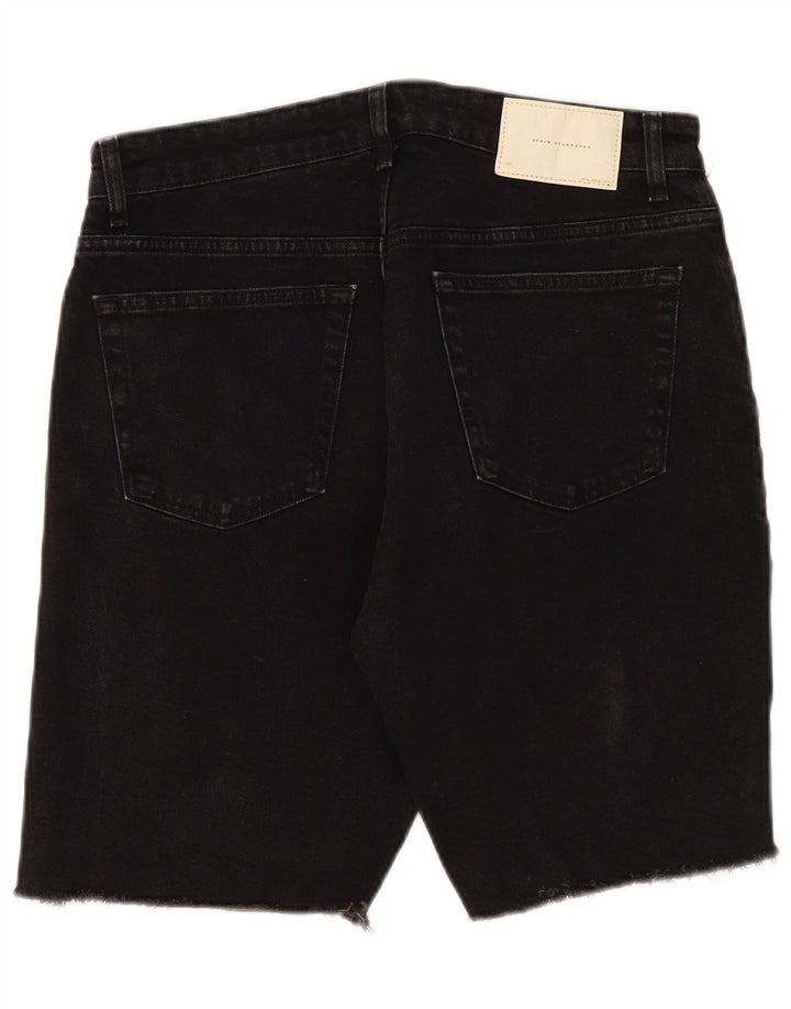 Pantaloni scurți din denim pentru bărbați Zara EU 42 Large W32 Black