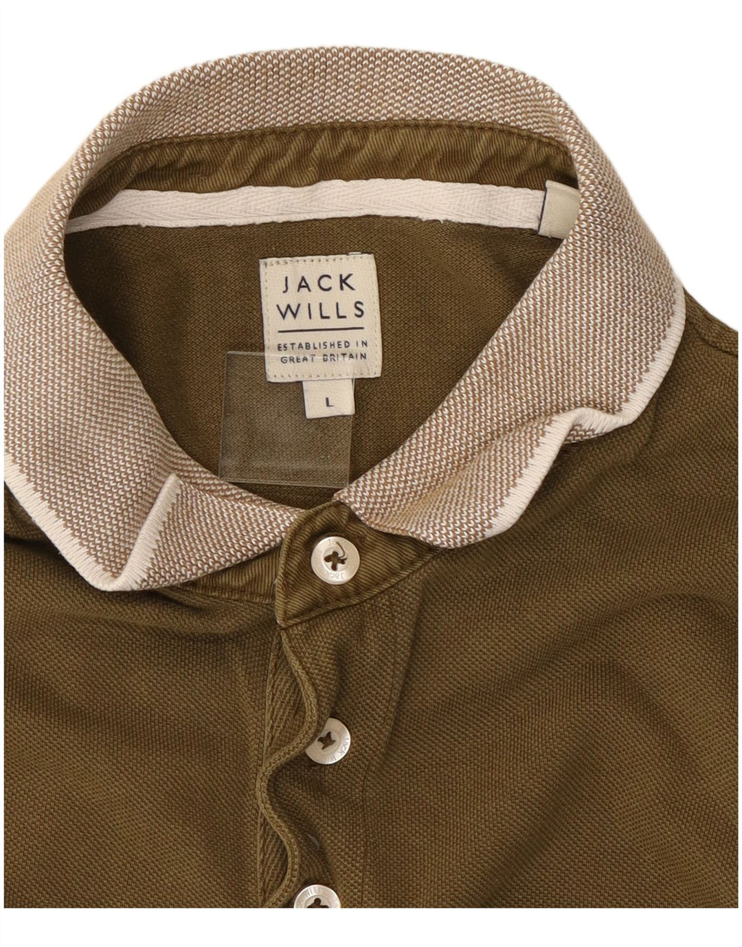 JACK WILLS Tricou polo pentru bărbați, bumbac kaki mare