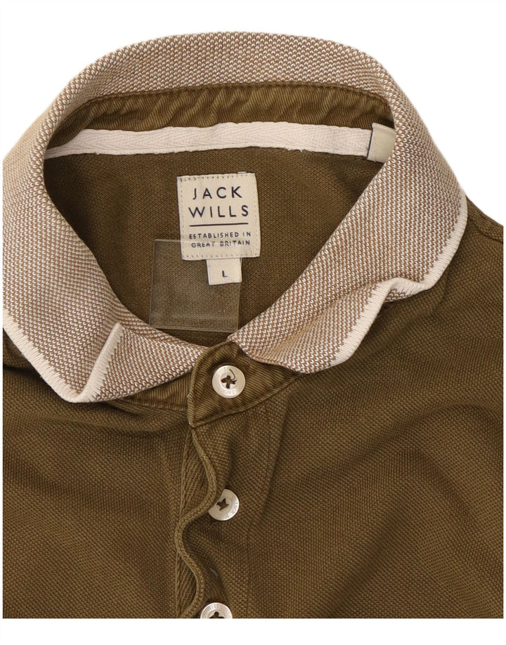 JACK WILLS Tricou polo pentru bărbați, bumbac kaki mare