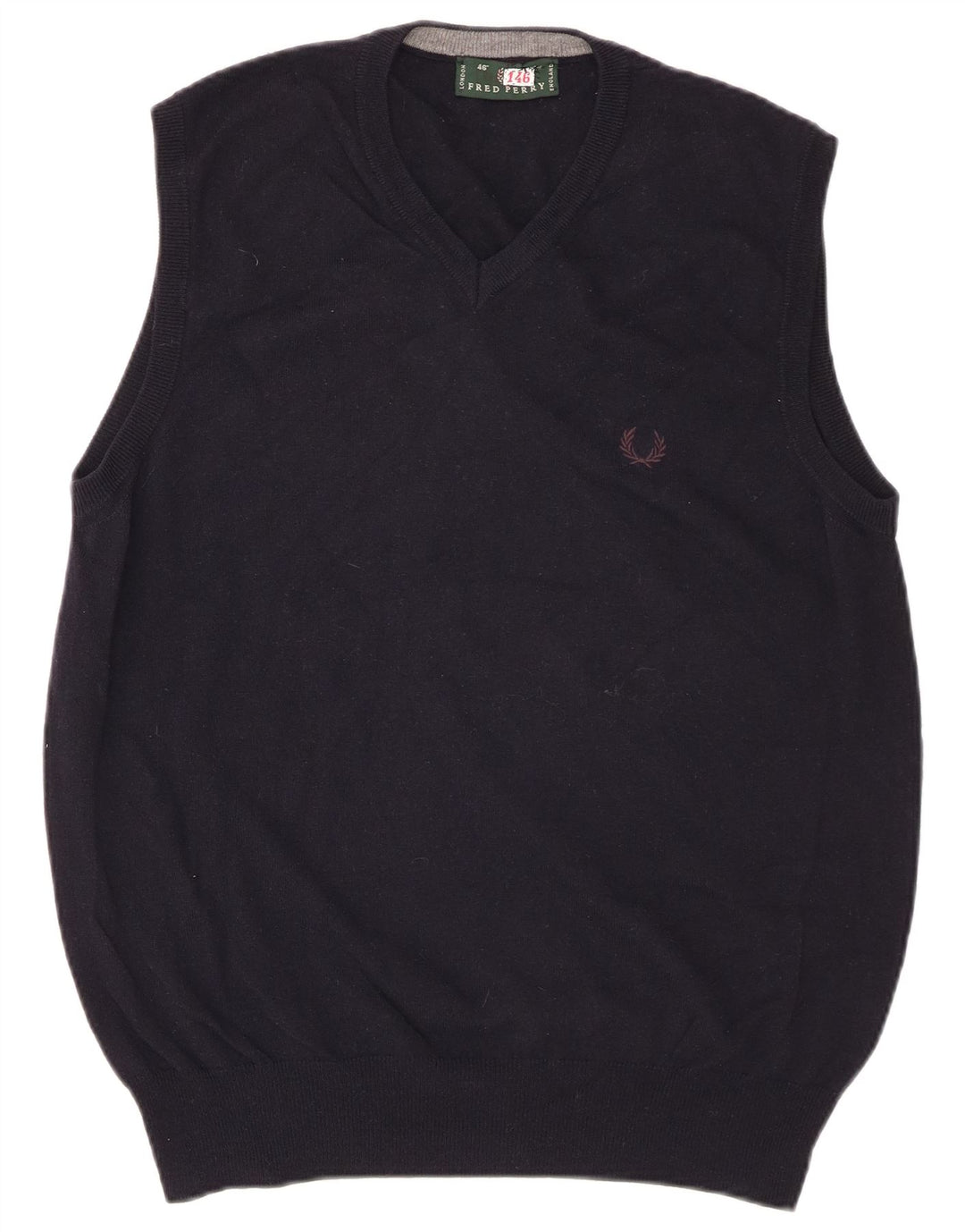 Fred Perry Vestă pentru bărbați Tank Top Mare Lână bleumarin