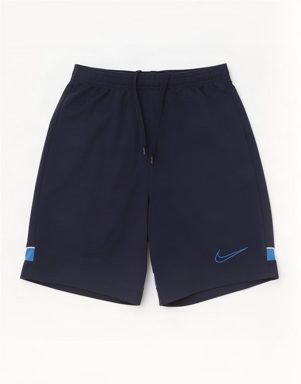 Pantaloni scurți sport Nike Dri Fit pentru băieți 12-13 ani, mari, bleumarin, color block