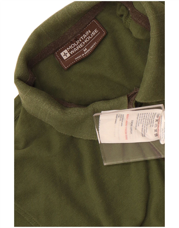 Tricou polo pentru bărbați Mountain Warehouse, bumbac verde mediu