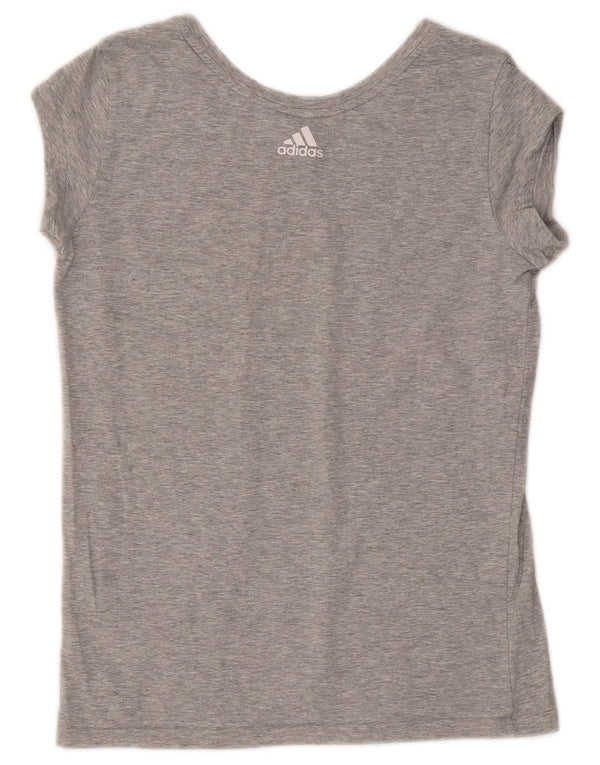 Tricou grafic Adidas pentru femei Top UK 10 Small Grey Bumbac