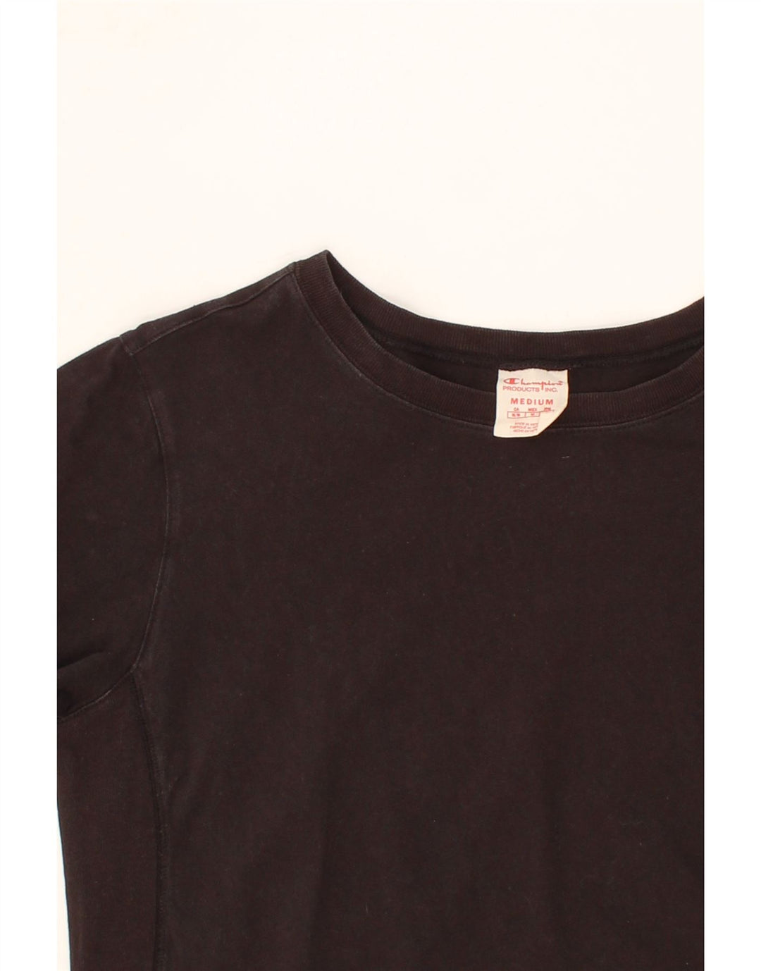 CHAMPION Womens T-Shirt Top UK 14 Medium Black Vintage Champion and Second-Hand Champion from Messina Hembry 