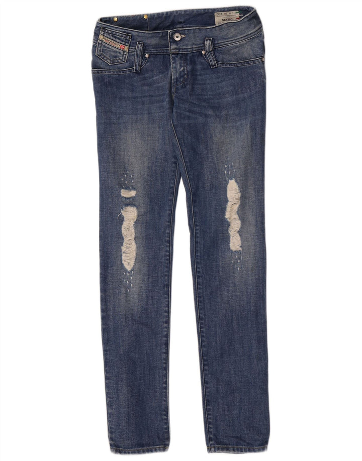 Blugi subțiri Distressed Matic pentru femei Diesel W26 L32 Bumbac albastru