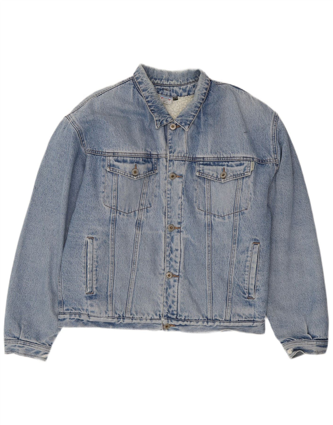 Jachetă de denim Sherpa pentru bărbați Paddock's IT 52/54 XL Bumbac albastru