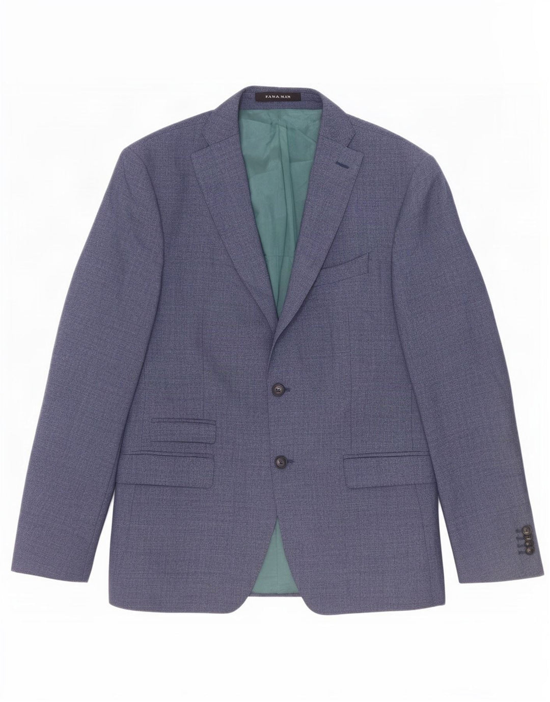 Blazer pentru bărbați Zara cu 2 nasturi EU 52 Poliester albastru mare