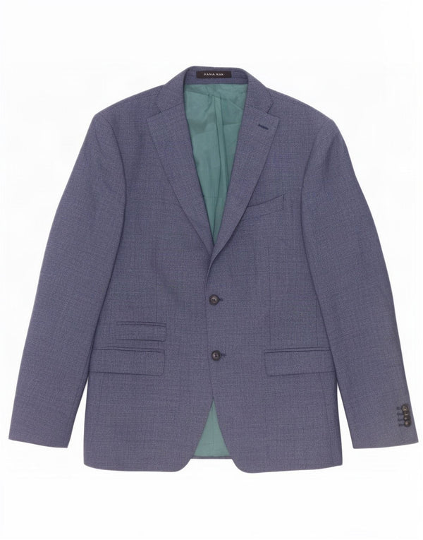 Blazer pentru bărbați Zara cu 2 nasturi EU 52 Poliester albastru mare