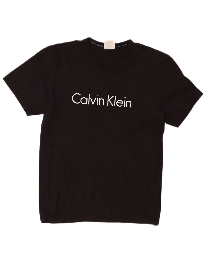 Tricou grafic Calvin Klein pentru bărbați Top mediu negru