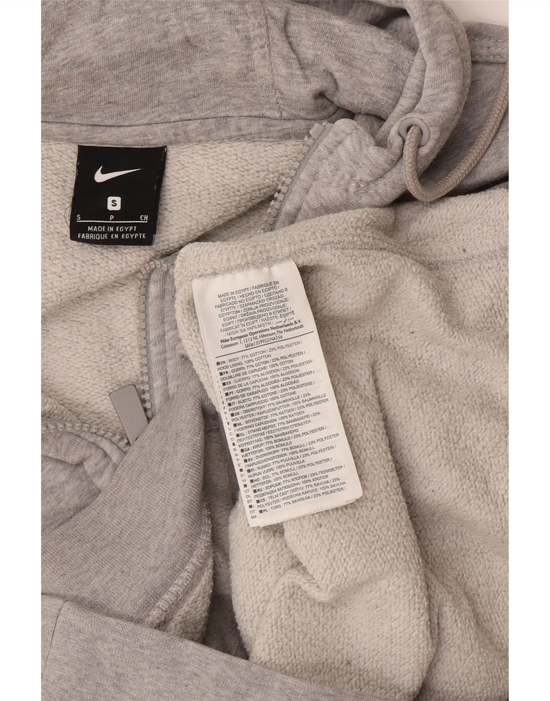 Pulover Nike pentru bărbați, cu fermoar, din bumbac mic, gri pete
