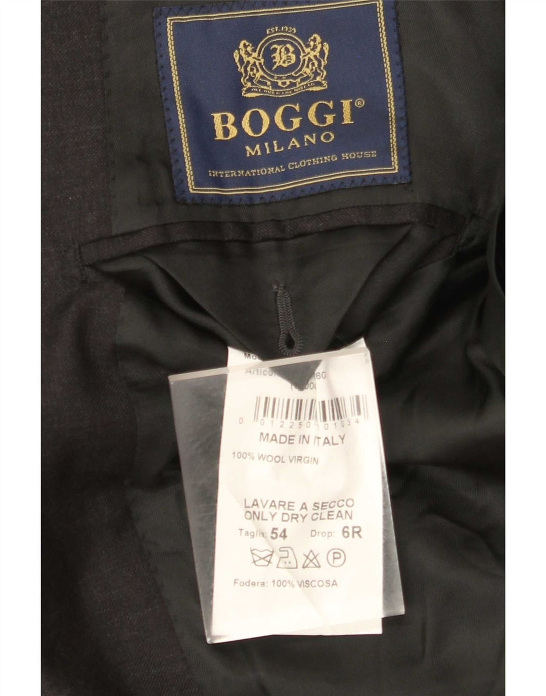 Jachetă pentru bărbați Boggi Milano cu 3 nasturi IT 54 2XL Lână gri