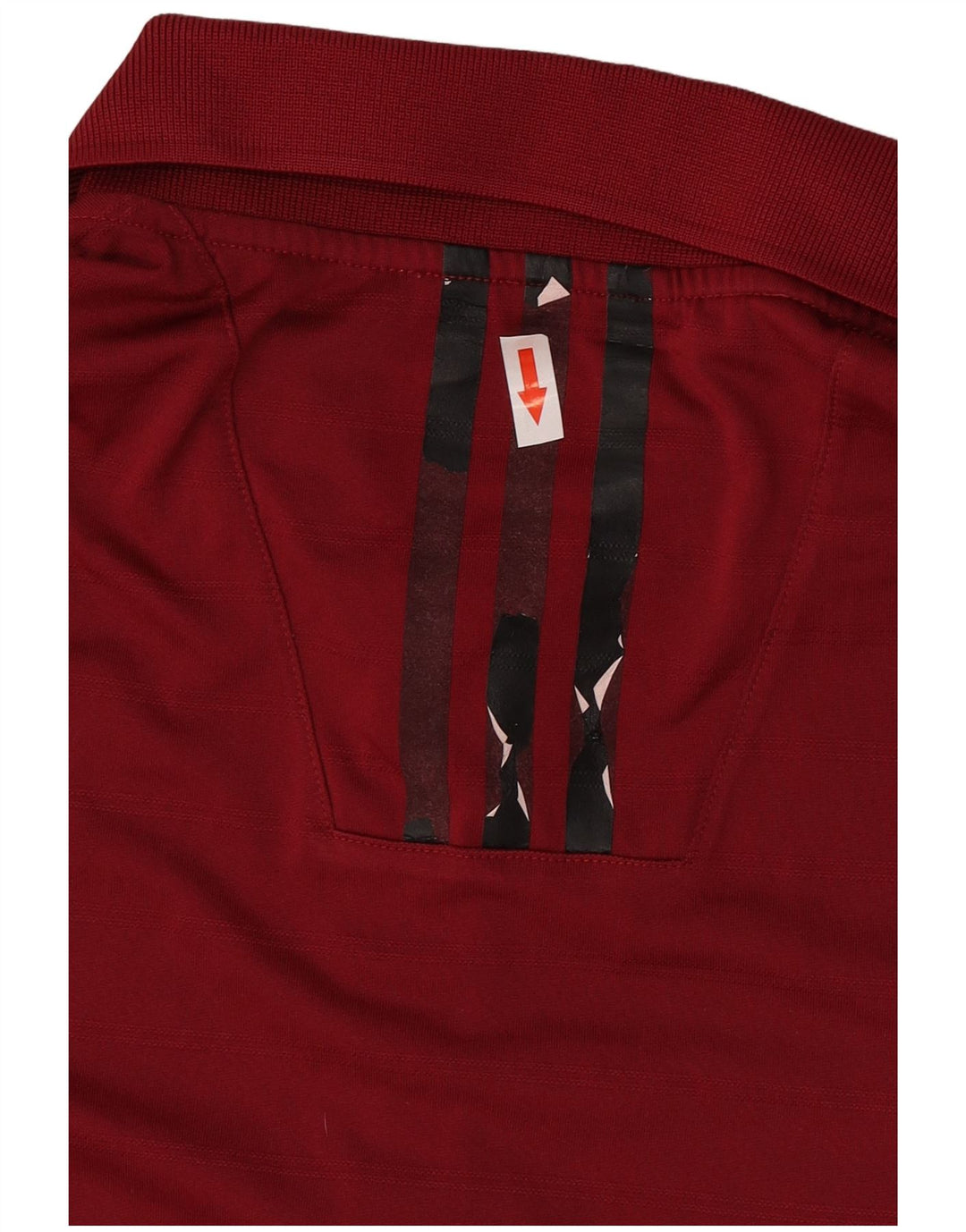 Tricou polo Adidas Climalite pentru bărbați, mare, din poliester cu dungi bordeaux