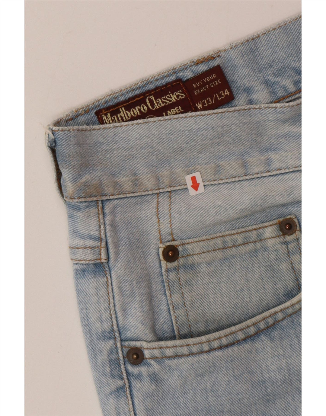 Blugi drepti pentru bărbați Marlboro Classics W33 L34 Bumbac albastru