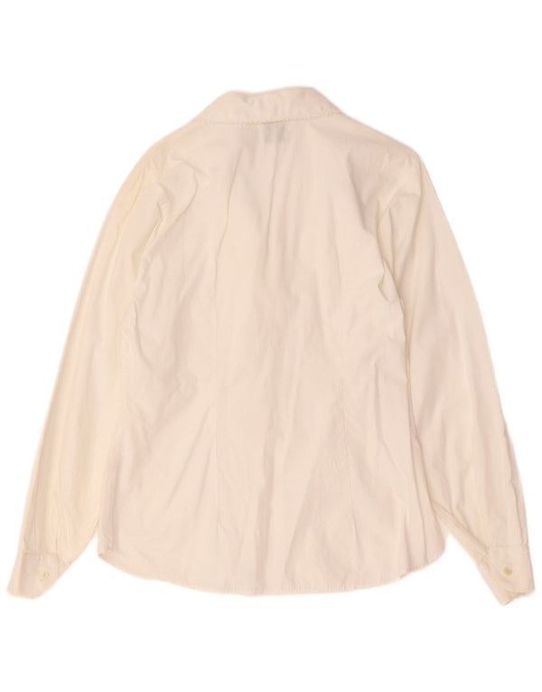 Cămașă Tuxedo pentru femei Benetton UK 12 Medium White
