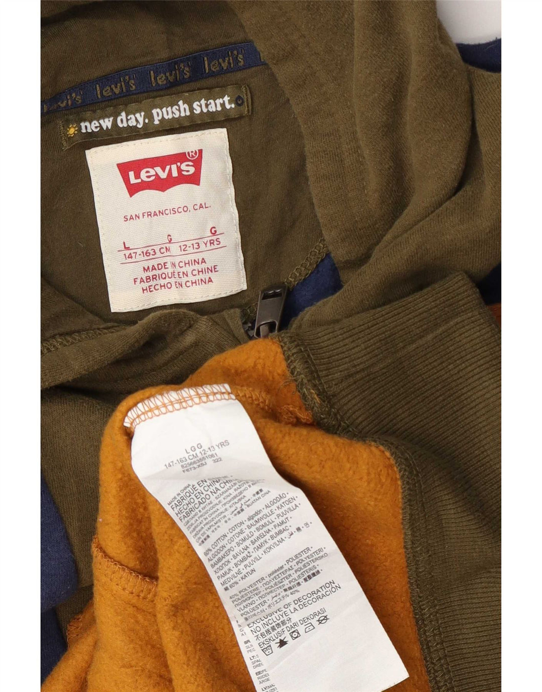 Pulover cu capota cu grafic Levi's pentru baieti 12-13 ani mare multicolor