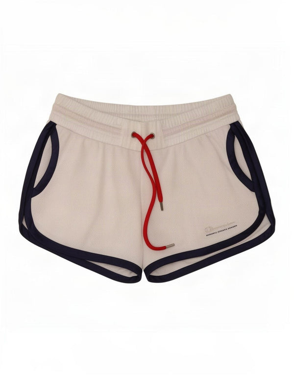 Pantaloni scurți sport Champion pentru femei UK 14 Large White Colorblock