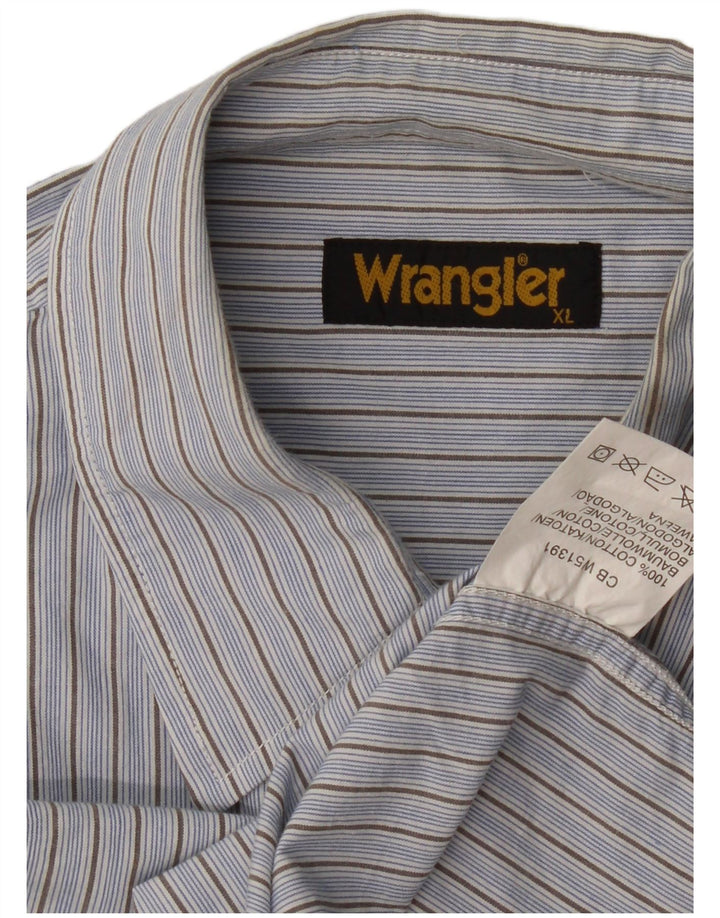 Cămașă pentru bărbați Wrangler XL, bumbac cu dungi, albastru
