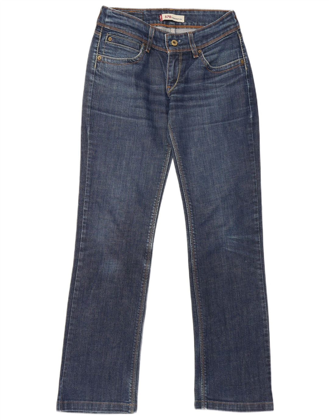 Blugi Levi's 570 drepte pentru femei W29 L30 bumbac albastru
