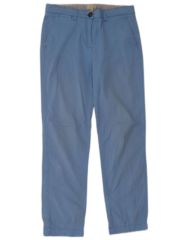 Jigsaw Pantaloni Chino Drepți Femei UK 12 Medium W34 L28 Blue Bumbac