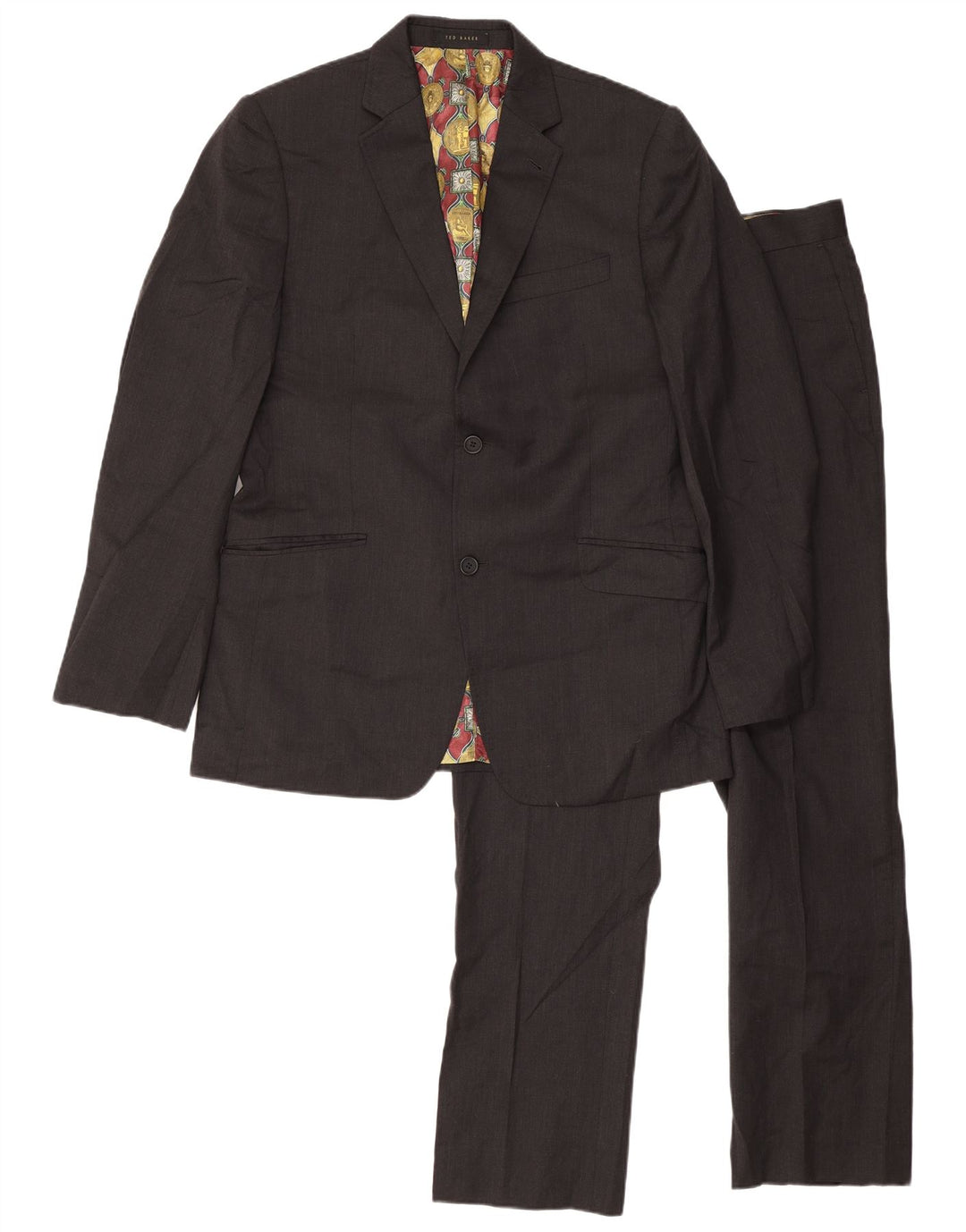 Costum pentru bărbați Ted Baker, 2 nasturi, 2 piese UK 40 mare L34 L31 Lână gri