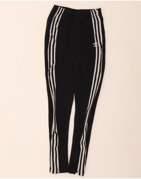Pantaloni de trening ADIDAS pentru femei UK 8 Poliester negru mic