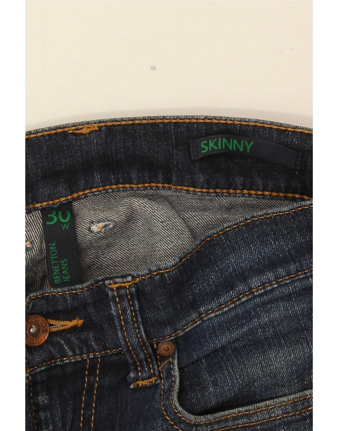 Blugi skinny pentru bărbați Benetton W30 L32 albastru