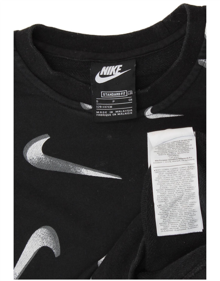 Pulover NIKE pentru fete Graphic Standard Fit, 8-9 ani, mic negru