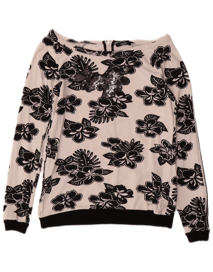 Pulover pentru damă LIU JO Pulover UK 10 Mic Alb Floral Viscoză