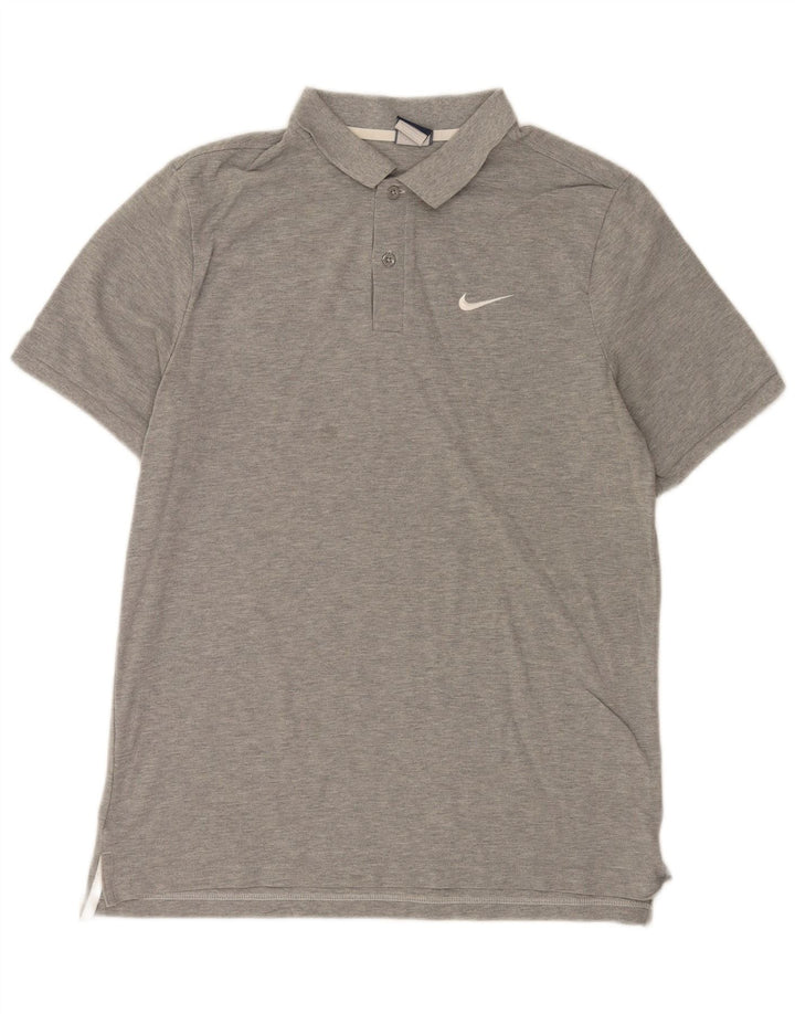 Tricou polo Nike pentru bărbați, mare, gri bumbac cu pete