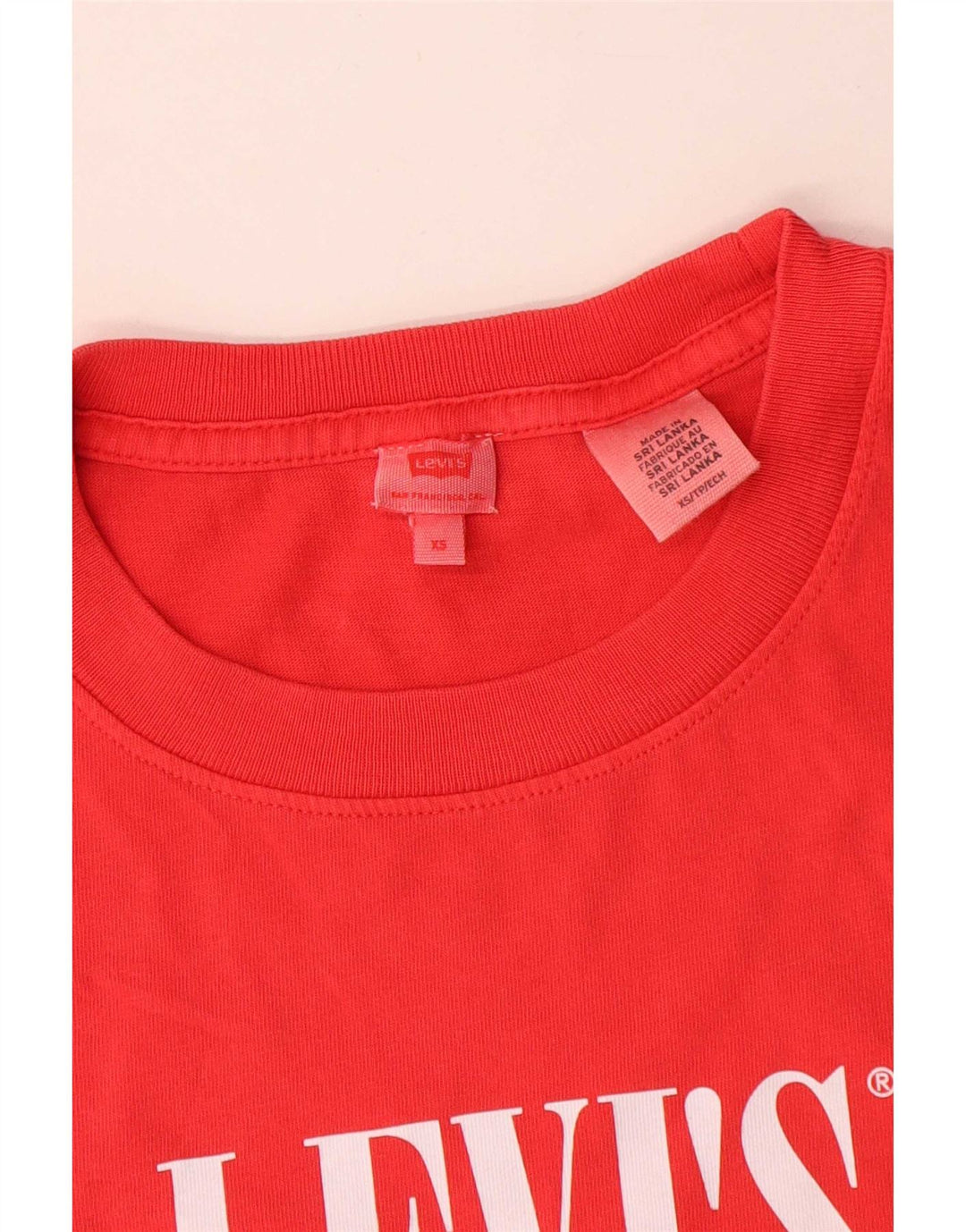 Tricou cu grafic supradimensionat pentru femei Levi's Top UK 6 XS Red