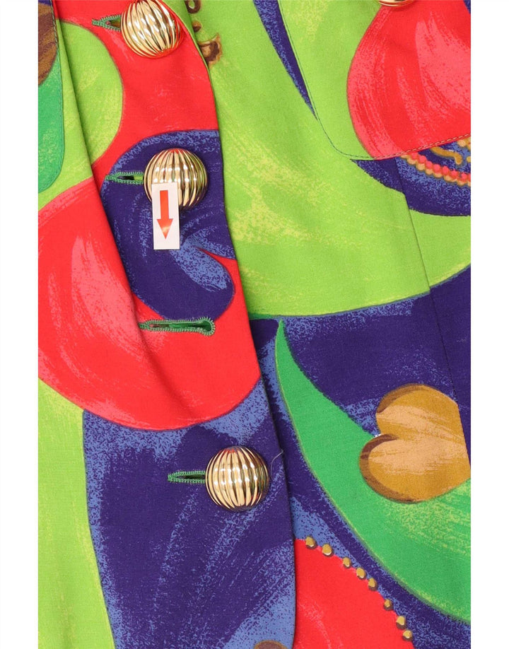 Blazer Vintage pentru femei IT 42 Medium Multicolor Patchwork