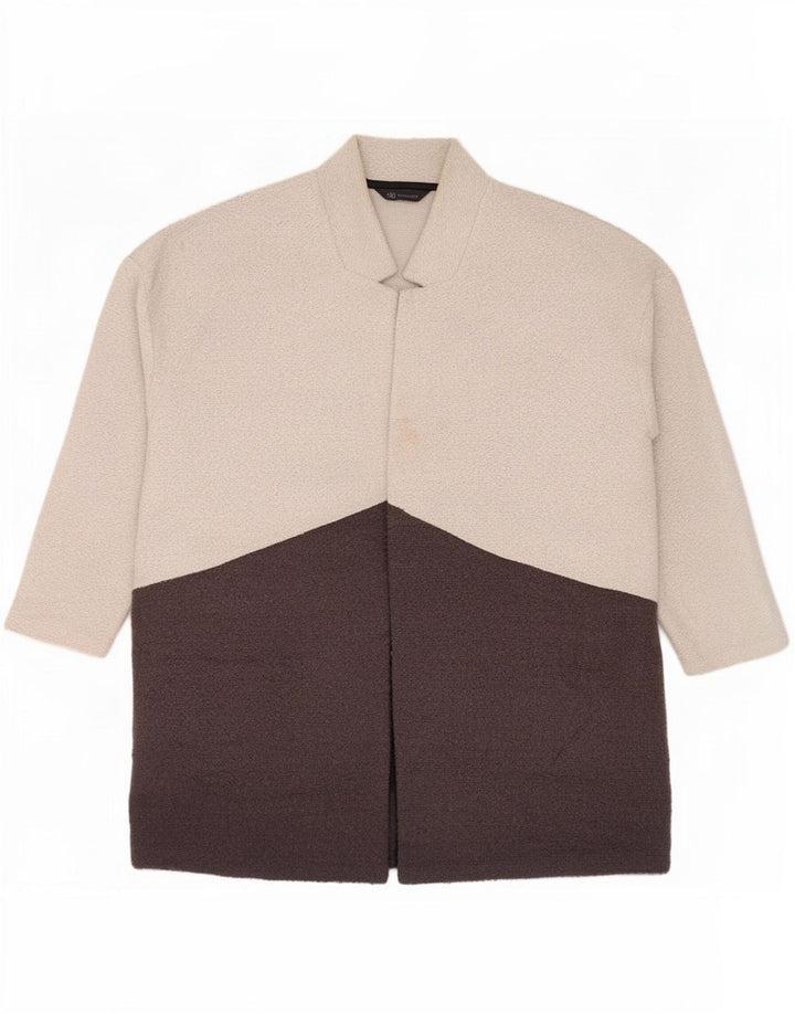 Palton deschis pentru femei Marks & Spencer UK 20 2XL Gri poliester color bloc