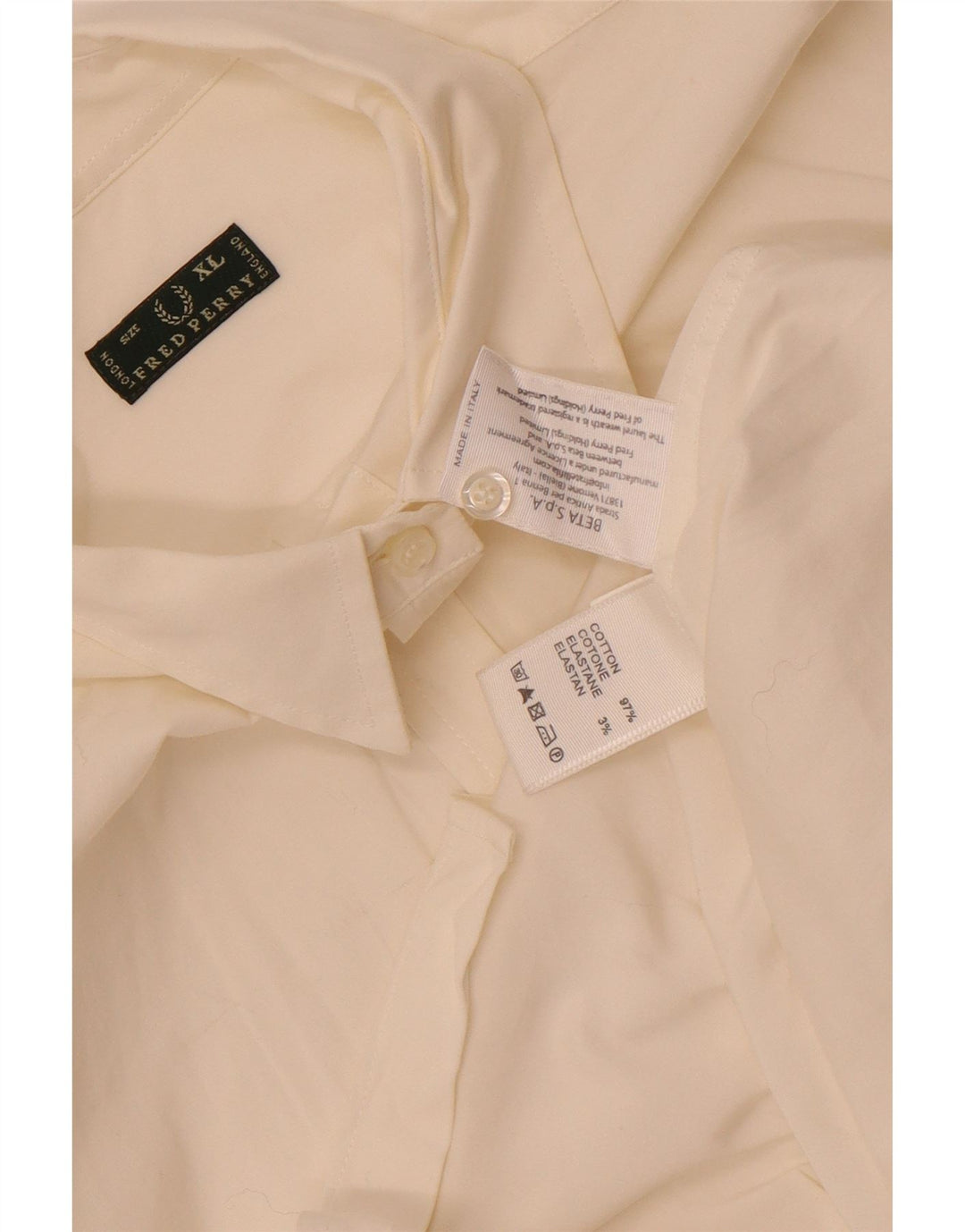 Cămașă Fred Perry pentru femei UK 18 XL Bumbac alb