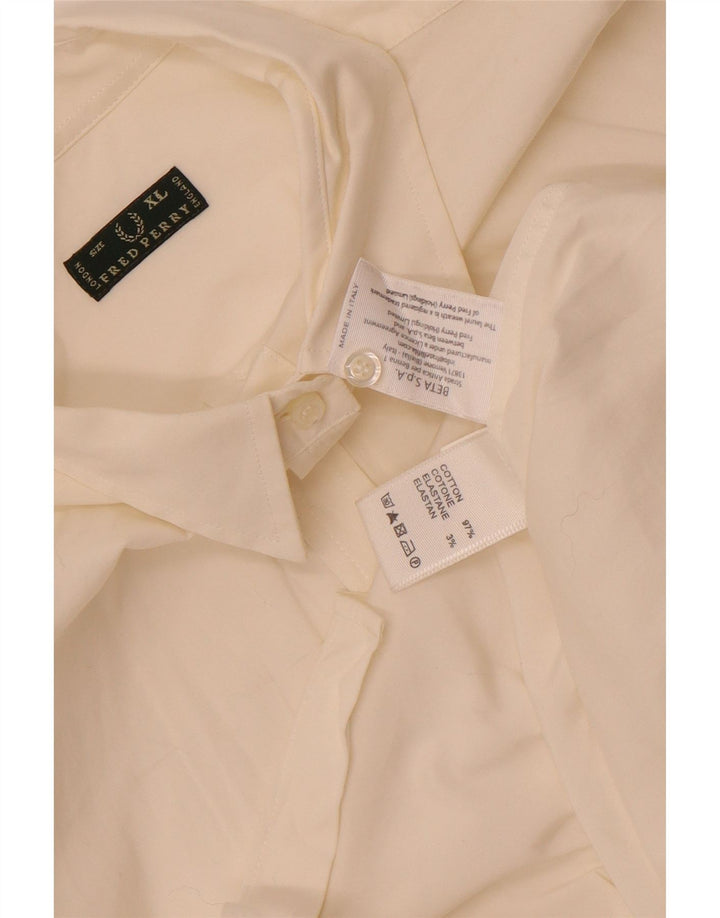 Cămașă Fred Perry pentru femei UK 18 XL Bumbac alb