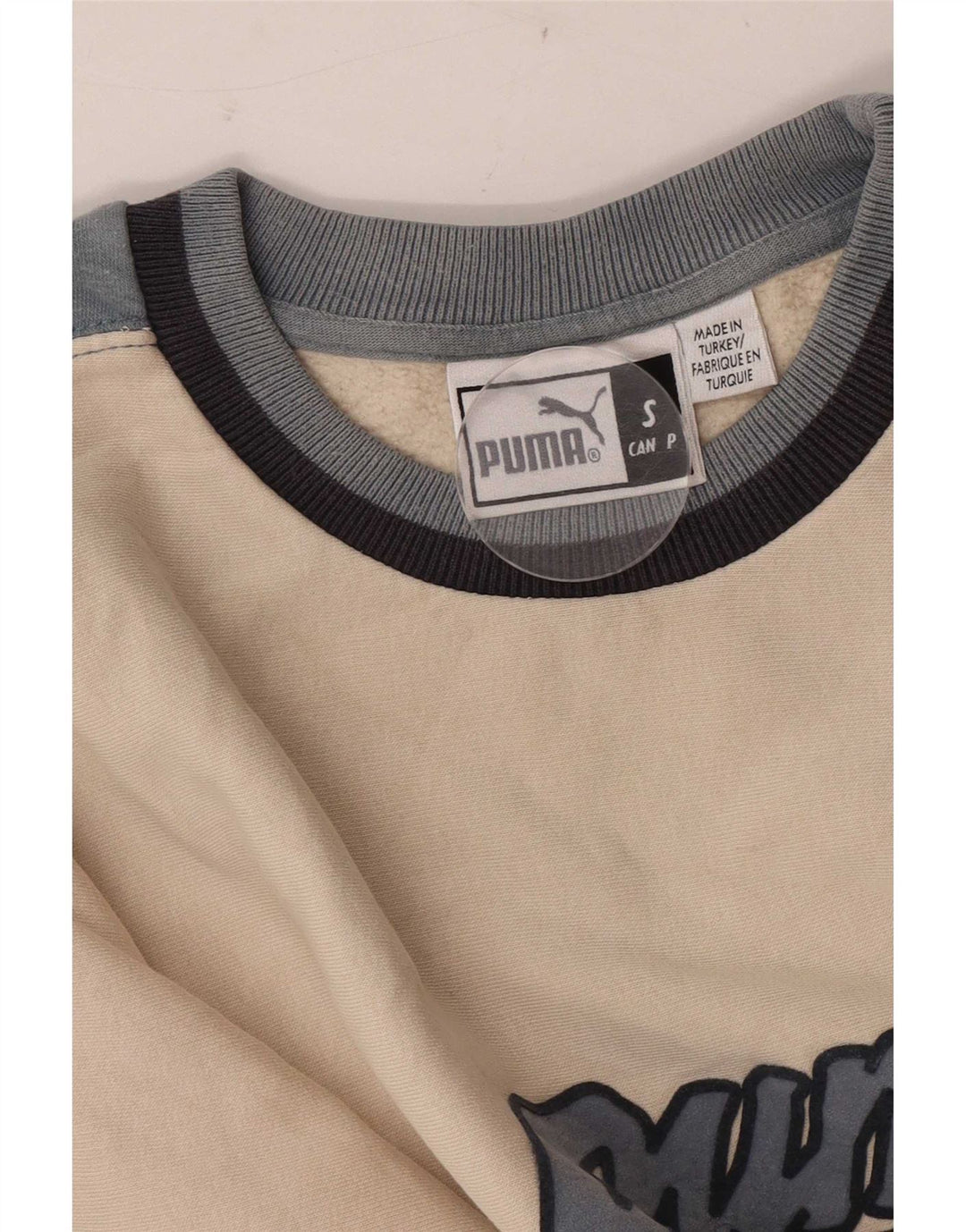 Pulover grafic pentru bărbați Puma, mic, alb, colorblock