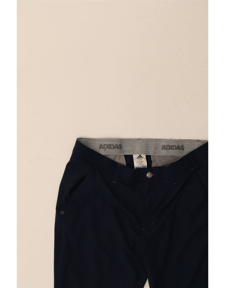 ADIDAS Mens Slim Chino Trousers W32 L32 Navy Blue Polyester Vintage Adidas and Second-Hand Adidas from Messina Hembry 