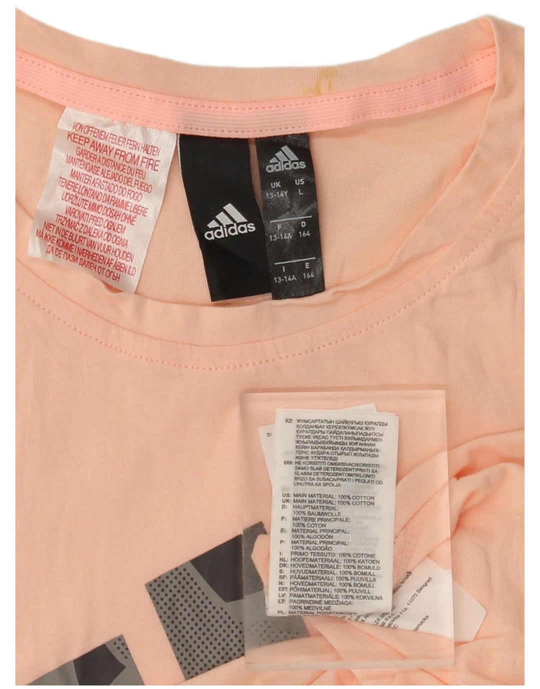 Tricou grafic ADIDAS Fete Top 13-14 Ani Roz Bumbac