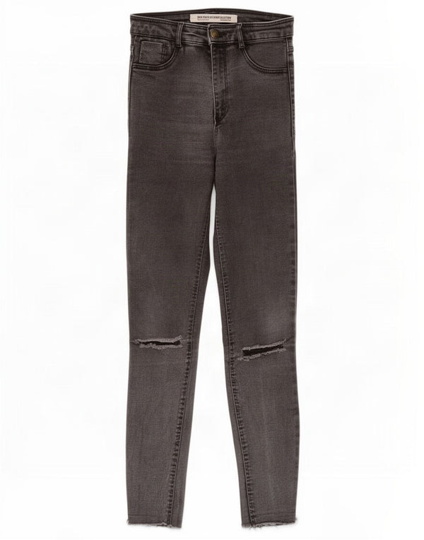 Zara femei Trafaluc blugi skinny distressed EU 36 XS W26 L26 gri