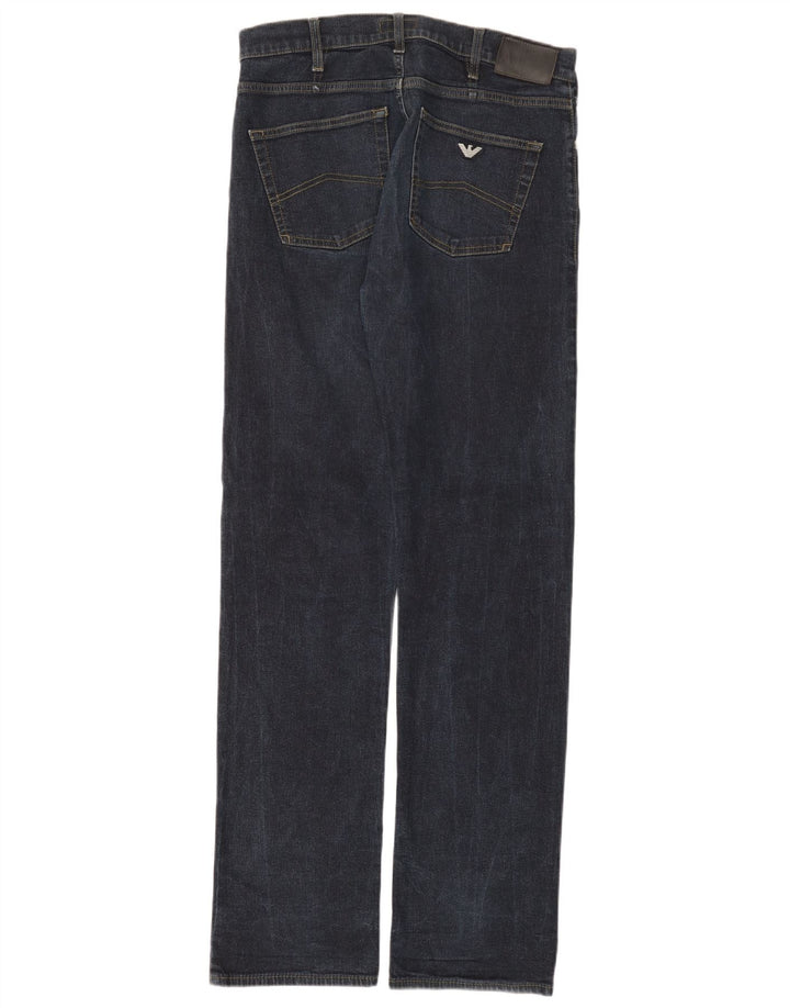 Blugi drepti pentru femei Armani Jeans W33 L34 Bleumarin