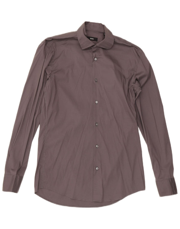 Cămașă pentru bărbați Hugo Boss Slim Fit Mărimea 37 14 1/2 Bumbac gri mic