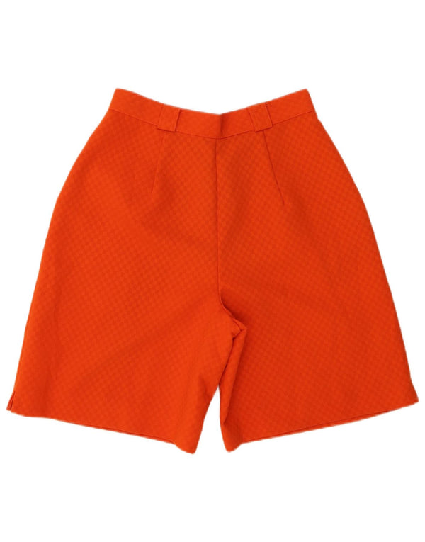 Pantaloni scurti chino vintage cu talie înaltă pentru femei IT 44 Medium W26 Orange Geometric