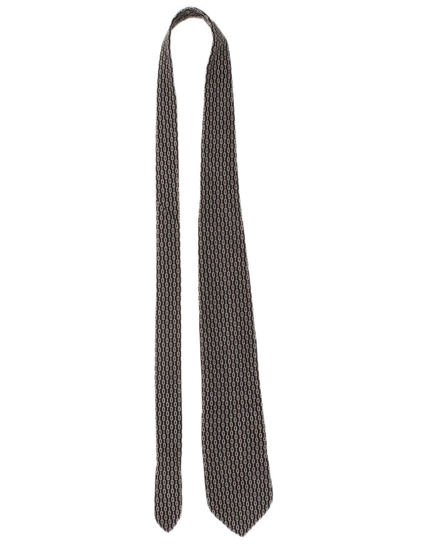 Cravată pentru bărbați Dolce & Gabbana Mărime Unică Negru Geometric Silk Classic