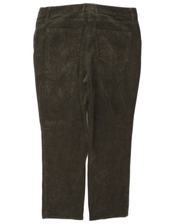 Pantaloni drepti din velur pentru femei Marks & Spencer UK 16 Large W38 L26 Khaki