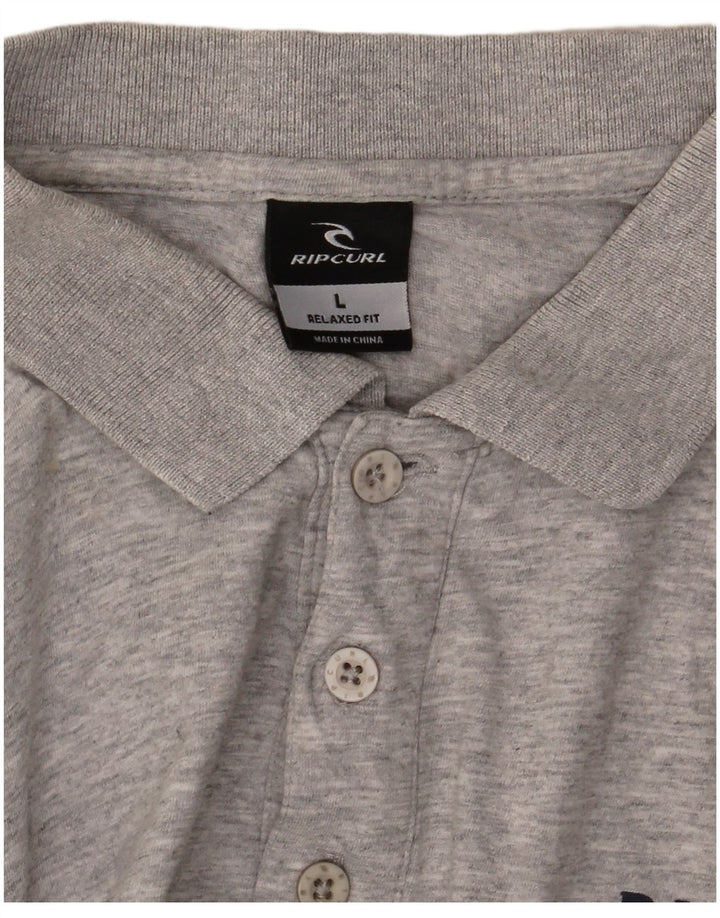 Tricou polo Rip Curl pentru bărbați, în formă relaxată, în dungi gri, mare
