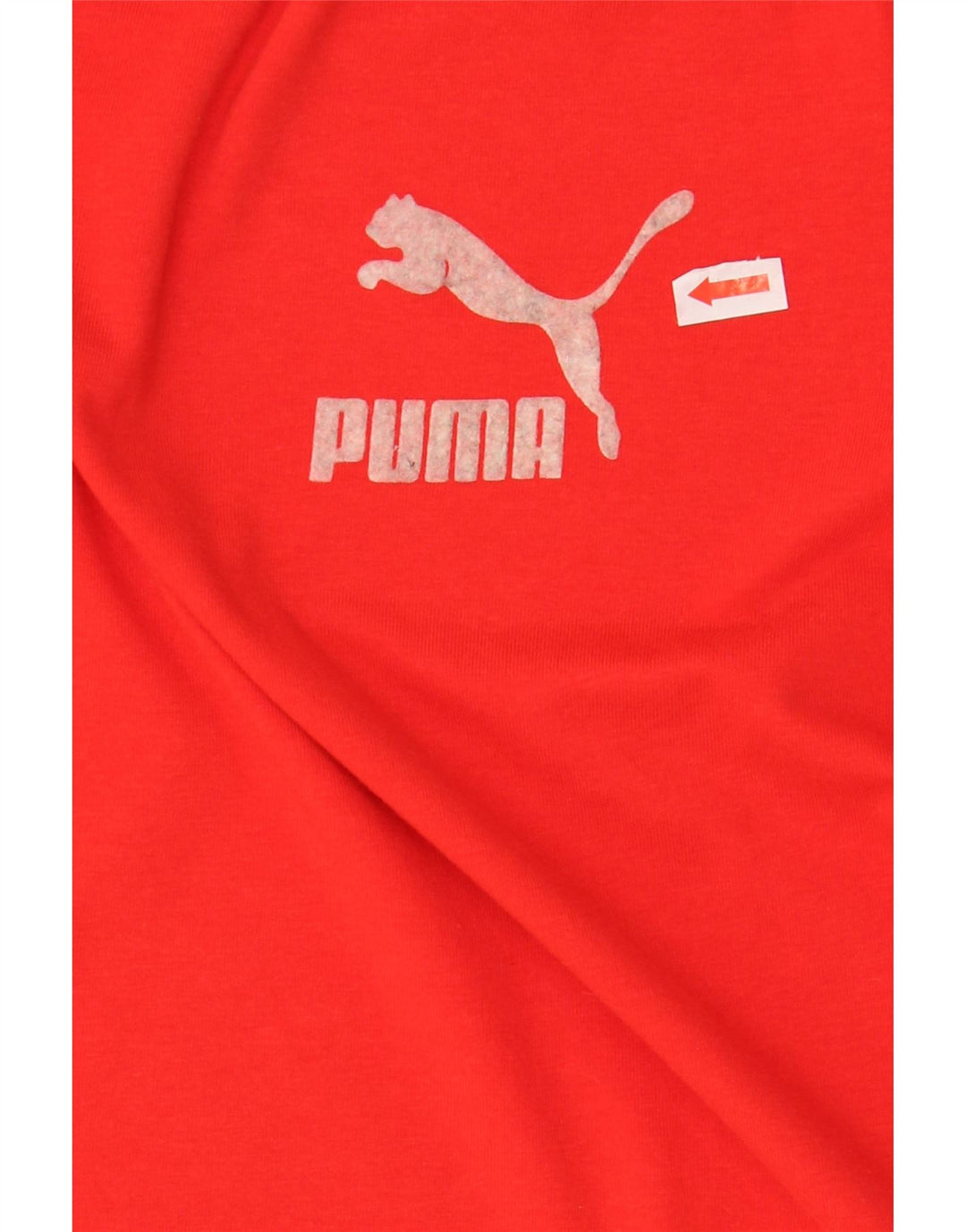 PUMA Mens T-Shirt Top Small Red Colourblock Vintage Puma and Second-Hand Puma from Messina Hembry 