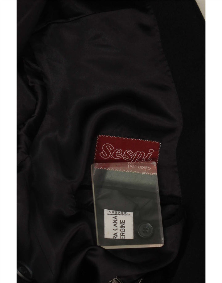 Sespi Palton dublu pentru bărbați UK 38 Medium Bluemarin Lână virgină