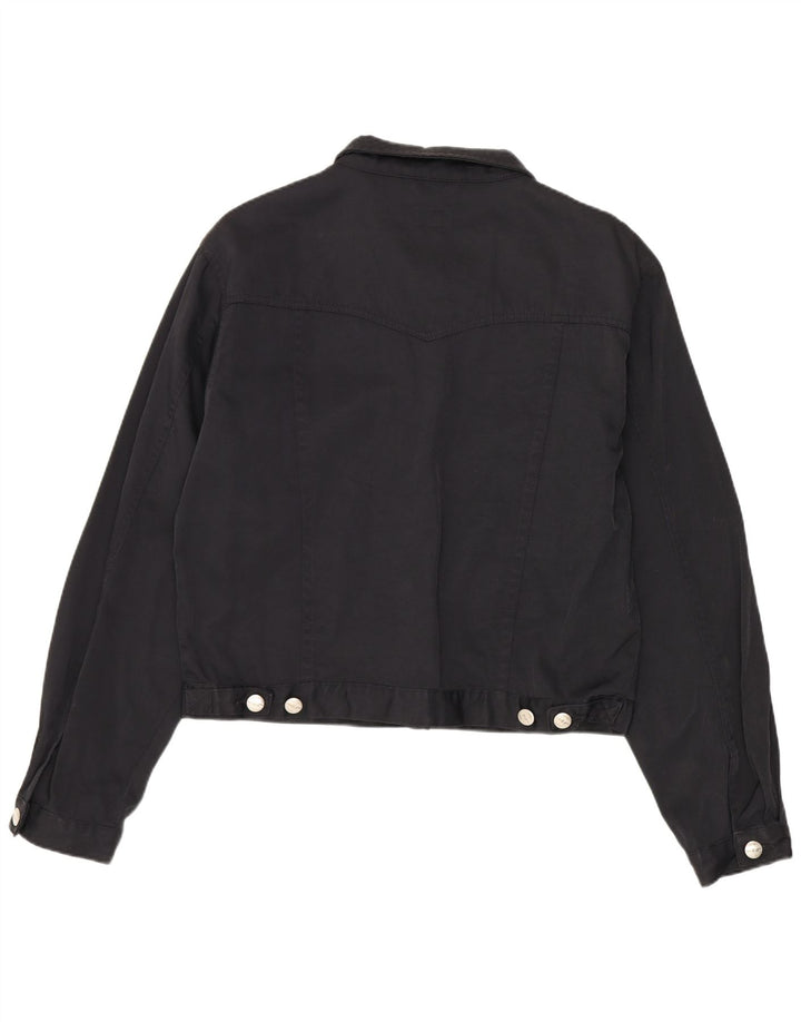 JP COLLECTION Jachetă Bomber Crop pentru femei EU 40 Medium Black Nylon